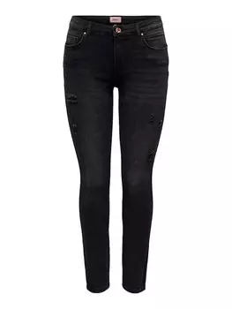 Джинсы скинни ONLY Skinny Jeans Daisy, черный деним