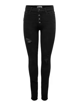 Джинсы скинни ONLY Skinny Jeans JOSIE, пятнистый черный