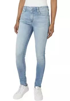 Джинсы скинни Pepe Jeans "REGENT" облегающего кроя с высокой талией из шелковистого, удобного эластичного денима, голубой