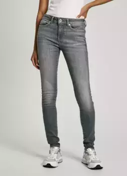 Джинсы скинни Pepe Jeans "SKINNY JEANS LW", различные стирки, серый