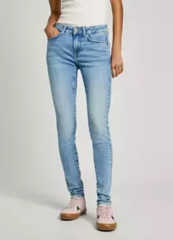 Джинсы скинни Pepe Jeans "SKINNY JEANS LW", различные стирки, цвет Lt Indigo