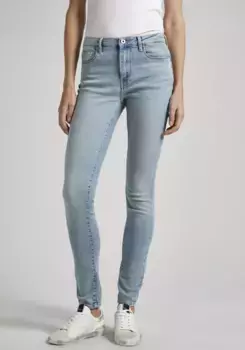 Джинсы скинни Pepe Jeans в поношенном виде, цвет Light Used