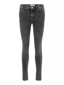 Джинсы скинни Pieces, серый деним
