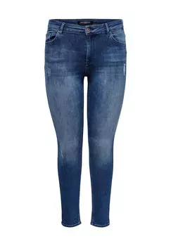 Джинсы скинни, пять карманов, женские ONLY CARMAKOMA, цвет Medium Blu