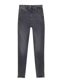 Джинсы скинни Pull&Bear, серый деним