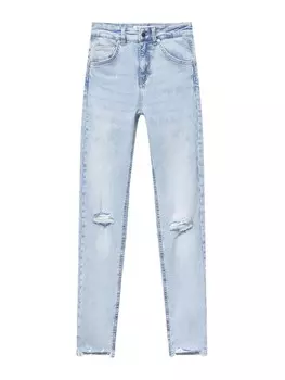 Джинсы скинни Pull&Bear, синий джинсовый