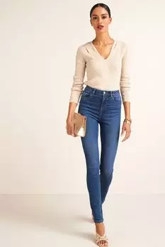 Джинсы скинни пуш-ап Next, синий