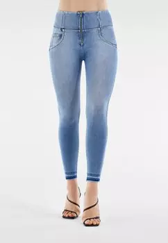 Джинсы скинни PUSH UP 7/8 VITA ALTA E FONDO CON TAGLIO VIV Freddy, светло-голубой