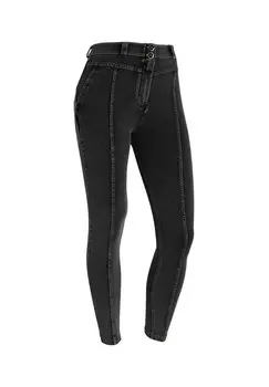 Джинсы скинни PUSH-UP Freddy, металлик черный