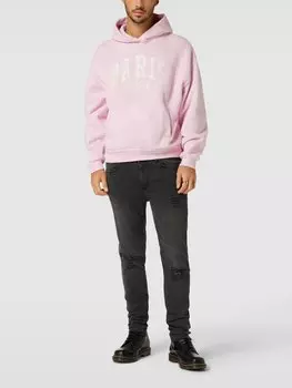 Джинсы скинни с эффектом поношенности REVIEW, антрацит