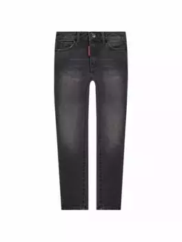 Джинсы скинни с эффектом потертости Dsquared2, серый