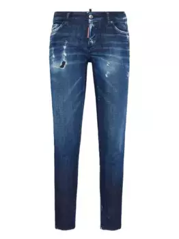 Джинсы скинни с эффектом потертости DSQUARED2, синий