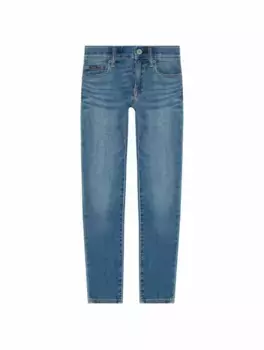 Джинсы скинни с эффектом потертости Ralph Lauren, тёмно-синий