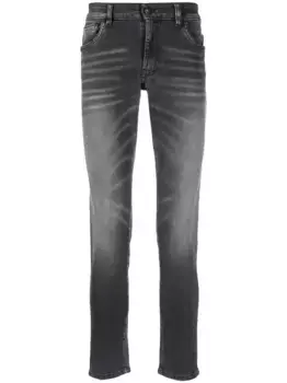 Джинсы скинни с эффектом потертости Salvatore Santoro, черный