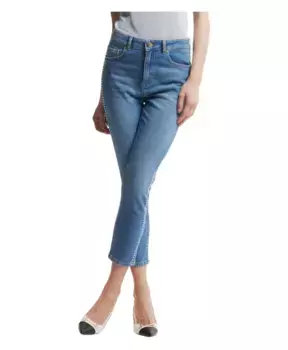 Джинсы скинни с аппликациями из стразов Kocca, синий