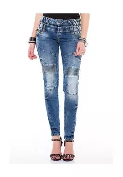 Джинсы скинни с двойной талией CIPO & BAXX, синий