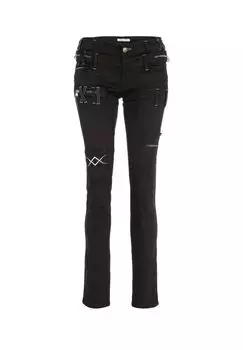 Джинсы скинни с двойным поясом CIPO & BAXX, черный