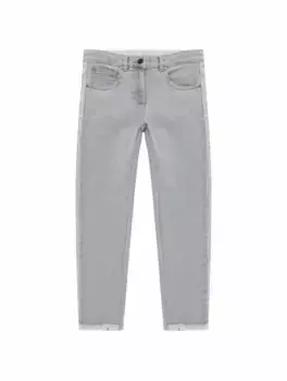 Джинсы скинни с лампасами Stella McCartney, серый