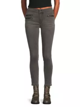 Джинсы скинни с леопардовым принтом Etienne Marcel, серый