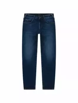 Джинсы скинни с логотипом EMPORIO ARMANI, тёмно-синий