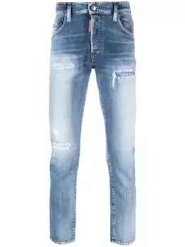 Джинсы скинни с нашивкой-логотипом DSQUARED2, синий