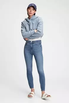Джинсы скинни с настоящей завышенной талией Gap, синий