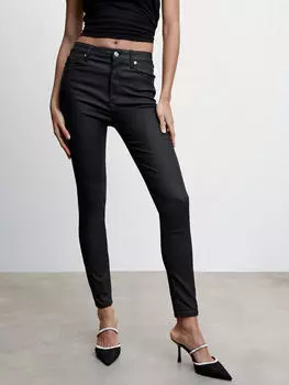 Джинсы скинни с низкой талией Mango Annie, черные