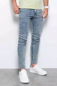 Джинсы скинни с потертым эффектом Ombre, синий