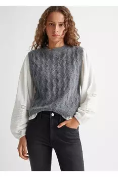 Джинсы скинни с разрезами по низу Mango, черный