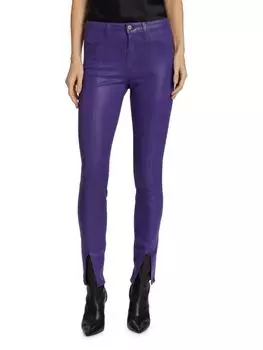 Джинсы скинни с разрезом до щиколотки со средней посадкой Jyothi и покрытием L'Agence, цвет Dewberry