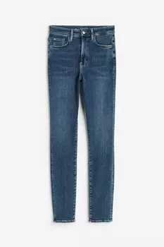 Джинсы скинни с ультравысокой лодыжкой True To You H&M, синий