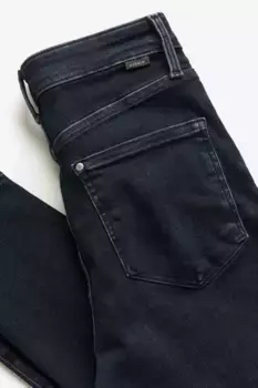 Джинсы скинни с ультравысокой лодыжкой true to you H&M, синий