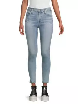 Джинсы скинни с высокой посадкой до щиколотки Ag Jeans, цвет Light Blue