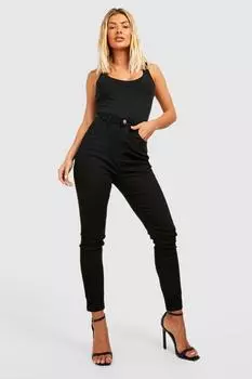 Джинсы скинни с высокой посадкой, формированной попы Boohoo, черный