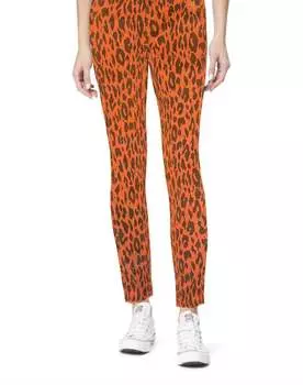 Джинсы-скинни с высокой посадкой и необработанным краем в леопардовом стиле Kensie