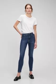 Джинсы скинни с высокой талией Gap, синий