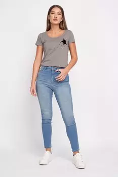 Джинсы скинни с высокой талией Kvl By Kenvelo, синий