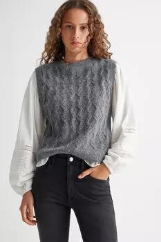 Джинсы скинни с высокой талией Mango, черный