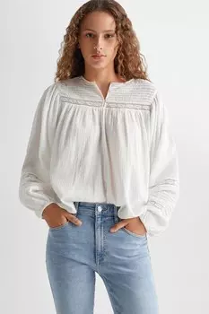 Джинсы скинни с высокой талией Mango, синий