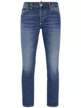 Джинсы скинни с заниженной талией Philipp Plein, синий