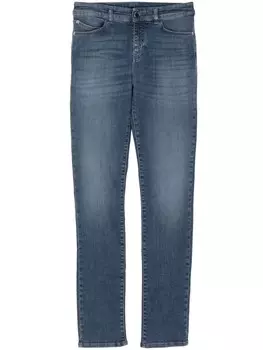 Джинсы скинни с завышенной талией Emporio Armani, синий