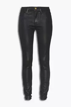 Джинсы скинни с завышенной талией и покрытием Le Skinny de Jeanne FRAME, черный