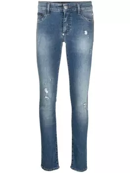 Джинсы скинни с завышенной талией Philipp Plein, синий