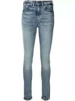 Джинсы скинни с завышенной талией Ralph Lauren RRL, синий