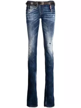 Джинсы скинни Sharpey с низкой посадкой Dsquared2, синий