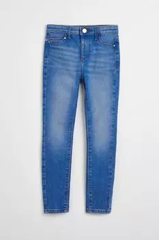 Джинсы скинни со средней посадкой для девочек River Island, синий