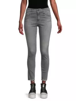 Джинсы скинни со средней посадкой до щиколотки Ag Jeans, серый