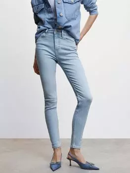 Джинсы скинни Soho Mango с высокой посадкой, светло-голубые