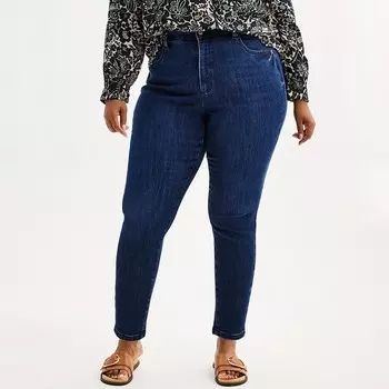 Джинсы скинни Sonoma Goods For Life больших размеров с пышной посадкой, цвет Dark Wash