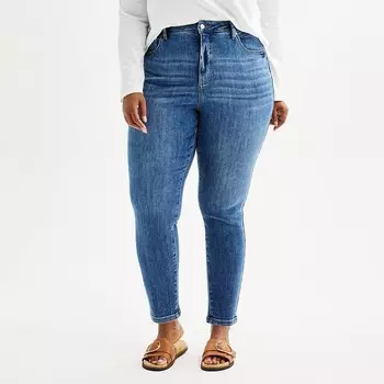 Джинсы скинни Sonoma Goods For Life больших размеров с пышной посадкой, цвет Med Wash